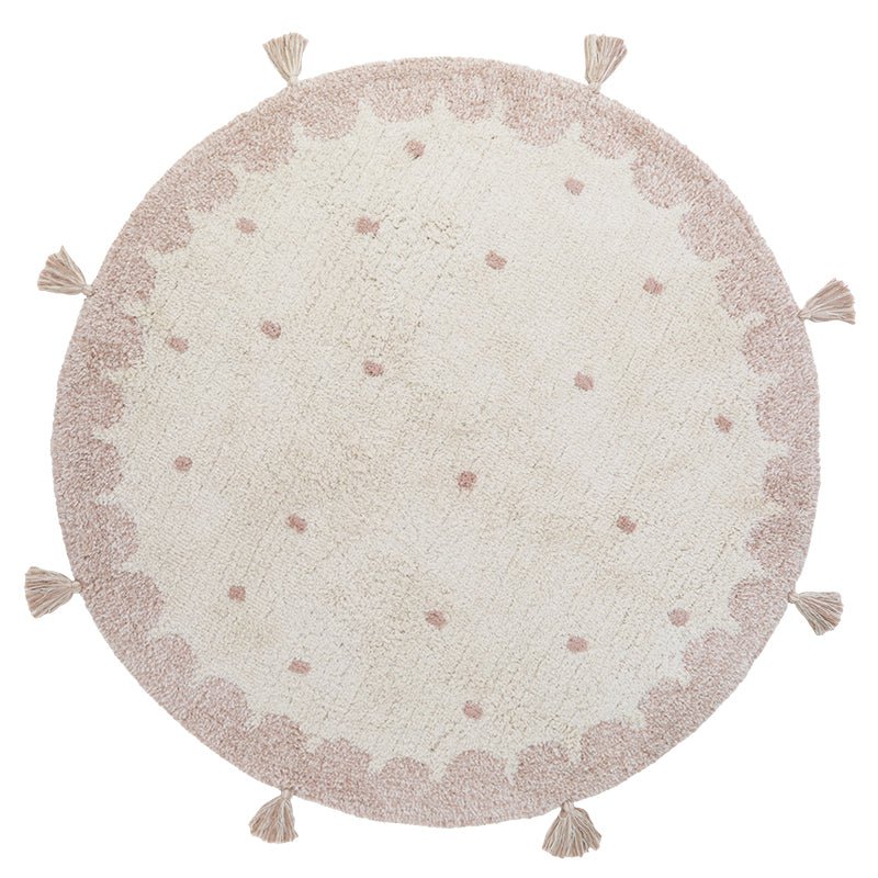 MALLEN rond kinderkleed met stippen