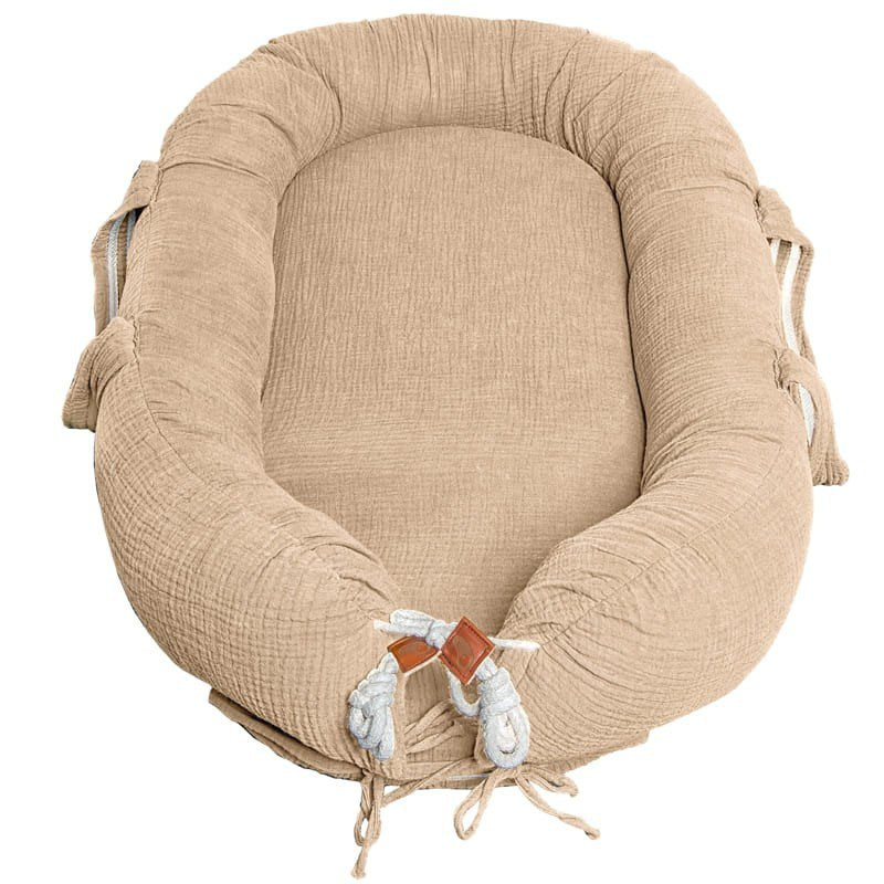 Newborn babynest mousseline sand
