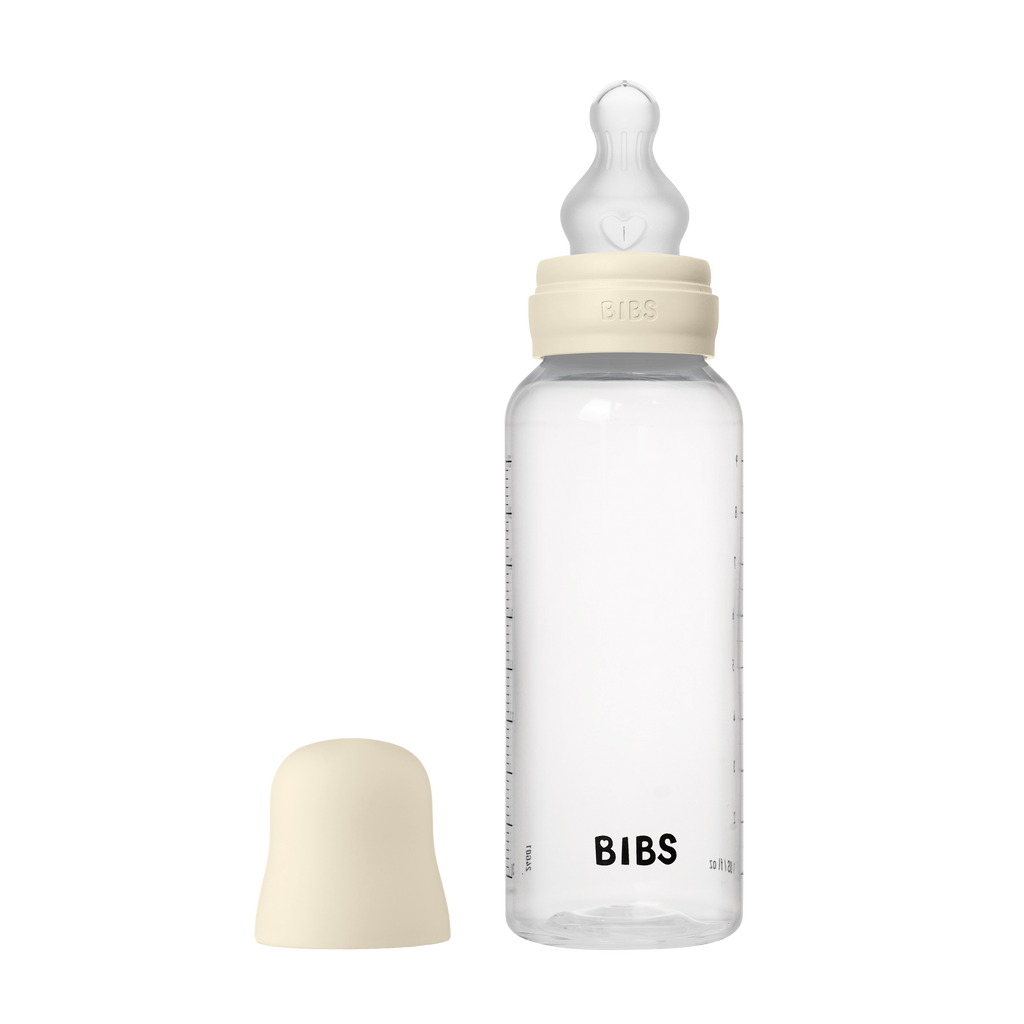 BIBS Babyfles glas/siliconen medium flow 225ml