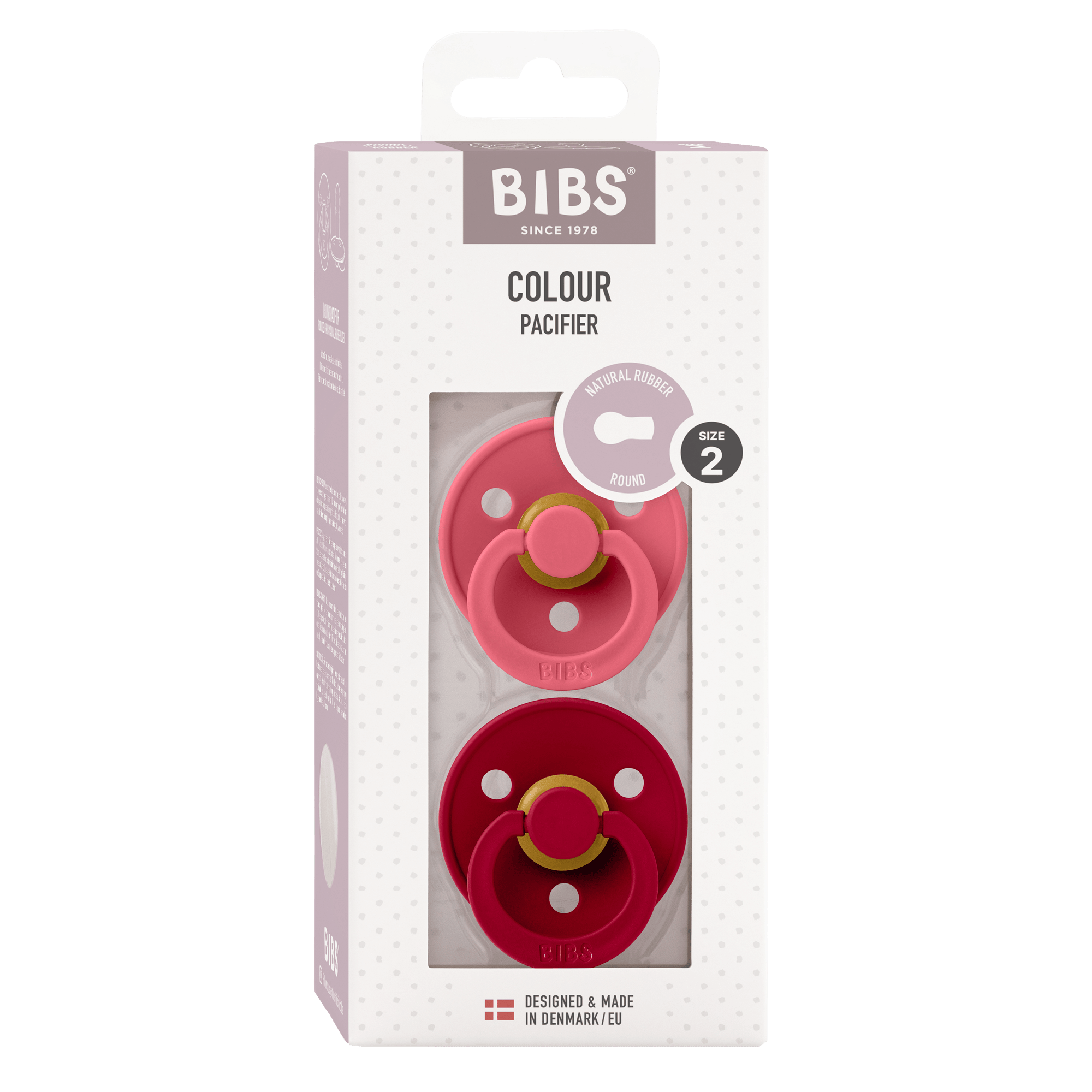 Bibs Colour maat 2 Ruby/Coral 2 pack