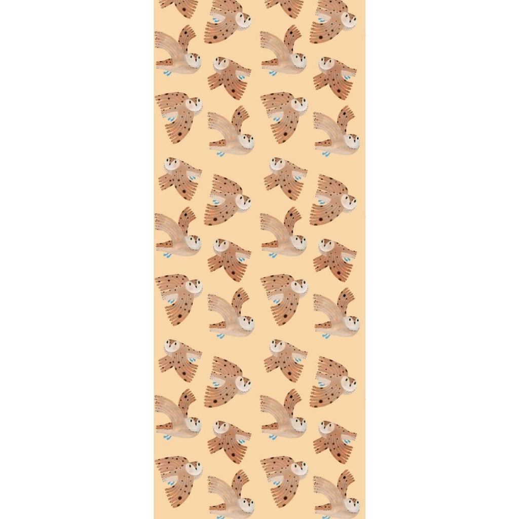 Behangstaal Meet me at the Wall - Owl - Creme - Aniek Bartels