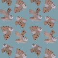 Behangstaal Meet me at the Wall - Owl - Sky - Aniek Bartels