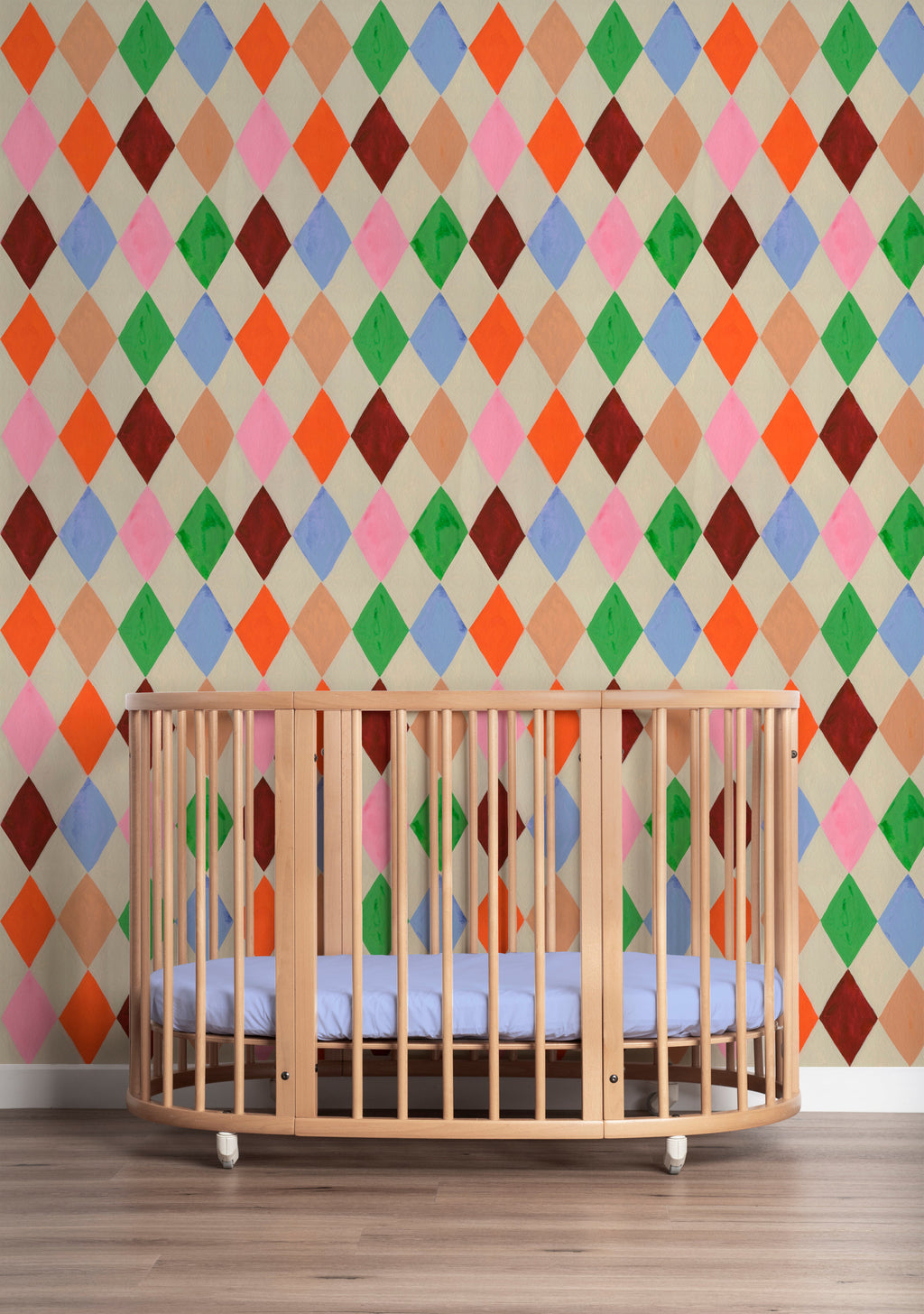 Behangstaal Meet me at the Wall - Harlequin multicolor - Aniek Bartels