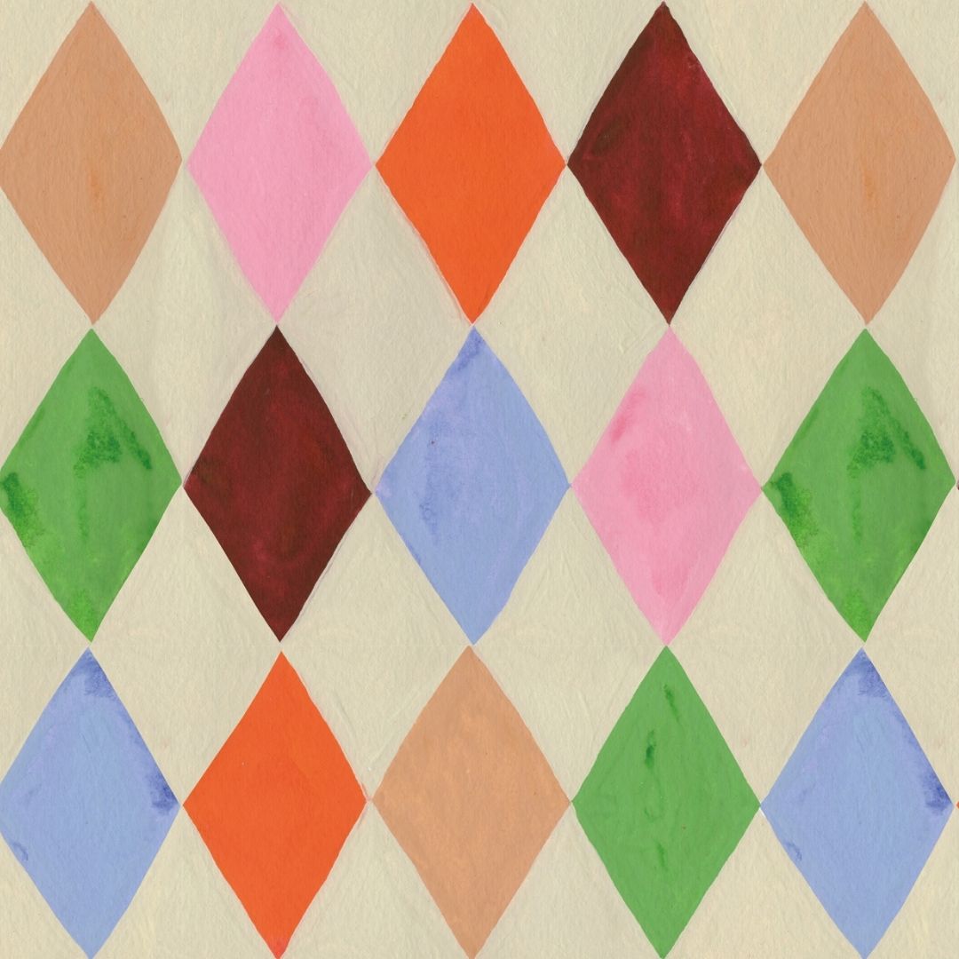 Behangstaal Meet me at the Wall - Harlequin multicolor - Aniek Bartels