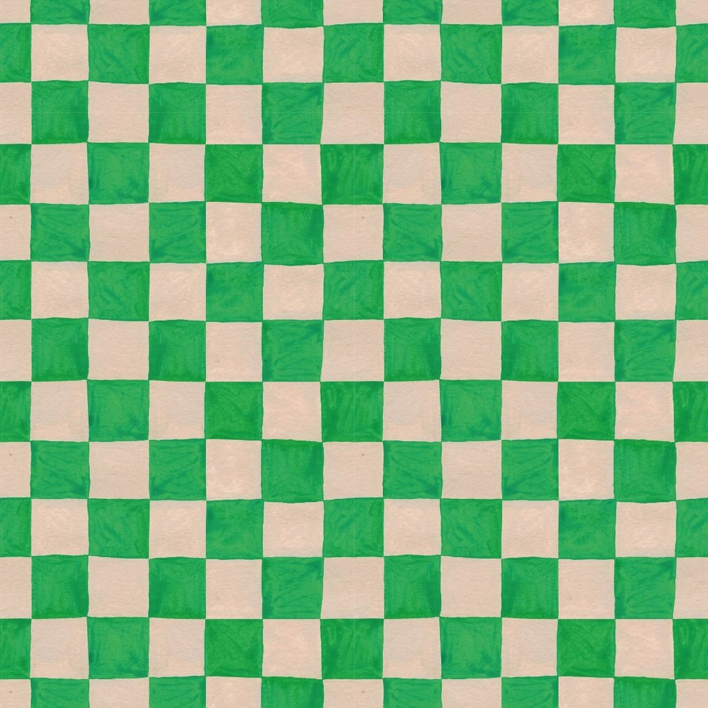 Behangstaal Meet me at the Wall - Square blocks green - Aniek Bartels