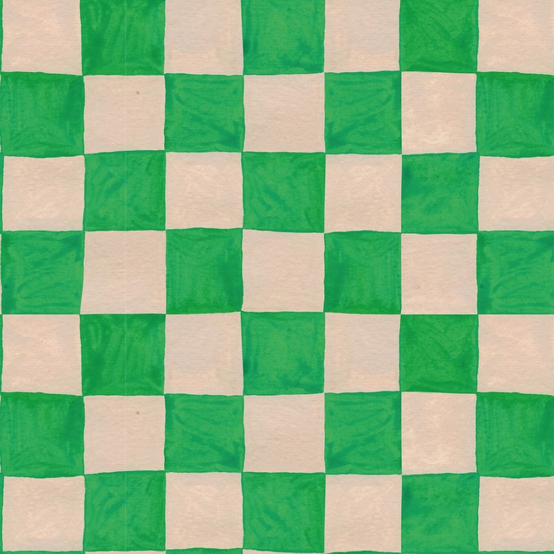 Behangstaal Meet me at the Wall - Square blocks green - Aniek Bartels