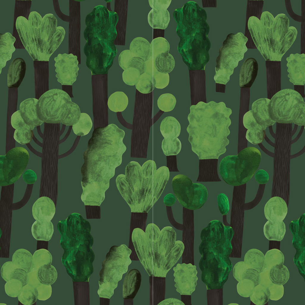 Behangstaal Meet me at the Wall - Trees - Dark - Aniek Bartels