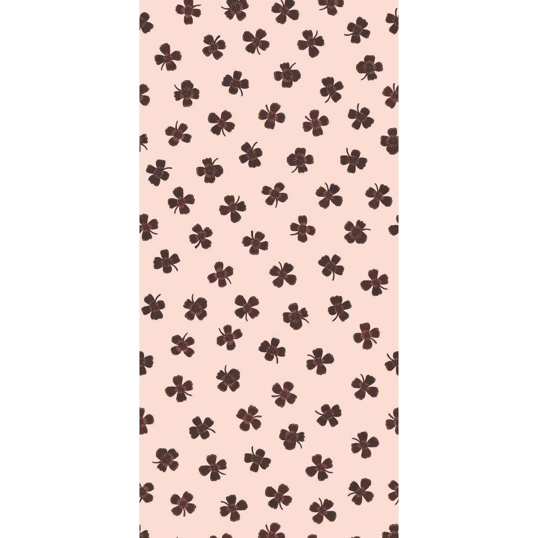 Behangstaal Meet me at the Wall - Lucky Clover - Brown - Joëlle Wehkamp