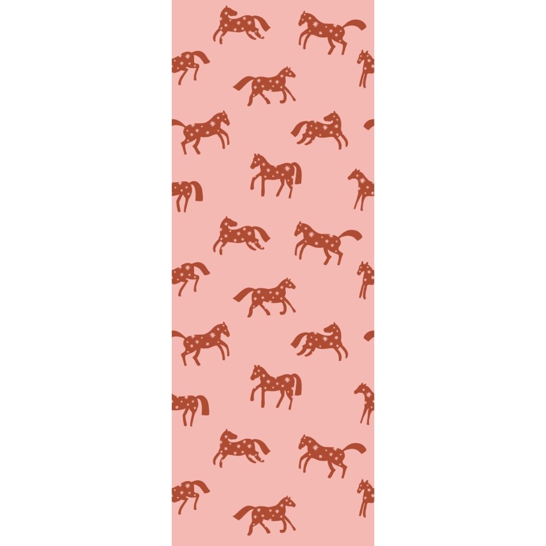 Behang Meet me at the Wall - Magic Horses - Pink - Joëlle Wehkamp