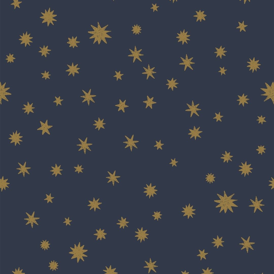 Kinderbehang Meet me at the Wall - Starry Night - Blue - Joëlle Wehkamp