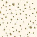 Behangstaal Meet me at the Wall - Starry Night - Creme & Kaki - Joëlle Wehkamp