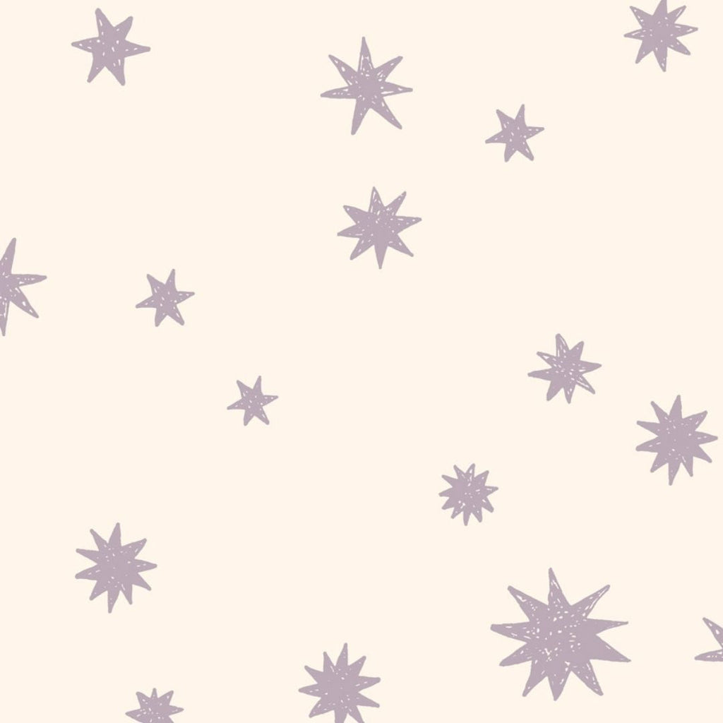 Kinderbehang Meet me at the Wall - Starry Night - Creme & Lilac - Joëlle Wehkamp