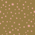 Behangstaal Meet me at the Wall - Starry Night - Kaki - Joëlle Wehkamp