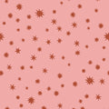 Behangstaal Meet me at the Wall - Starry Night - Pink - Joëlle Wehkamp