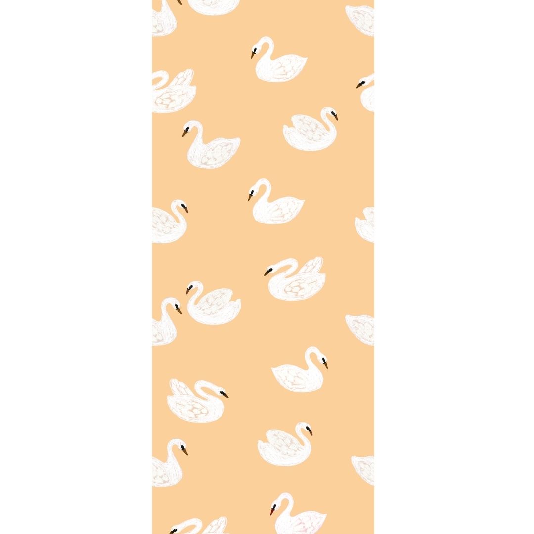 Behangstaal Meet me at the Wall - Swans - Buttercup - Joëlle Wehkamp
