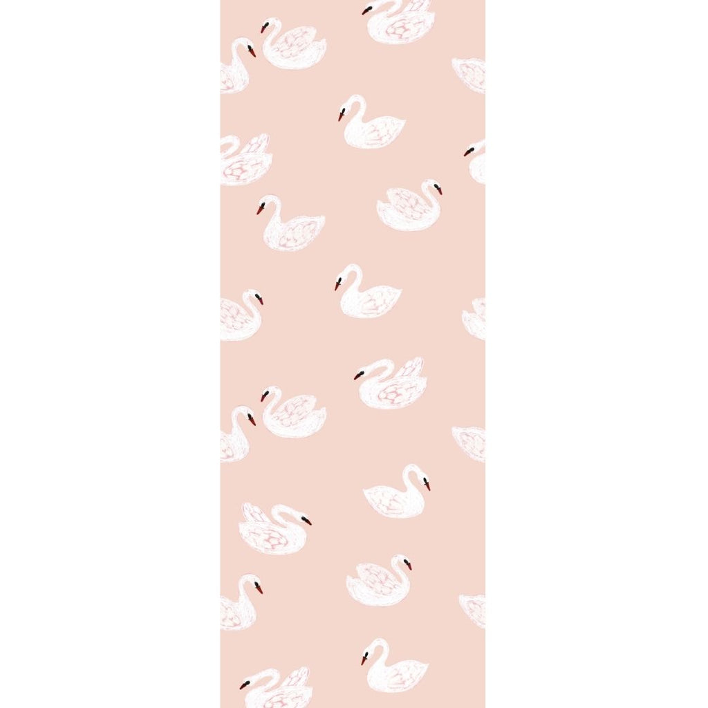 Behangstaal Meet me at the Wall - Swans - Soft pink - Joëlle Wehkamp