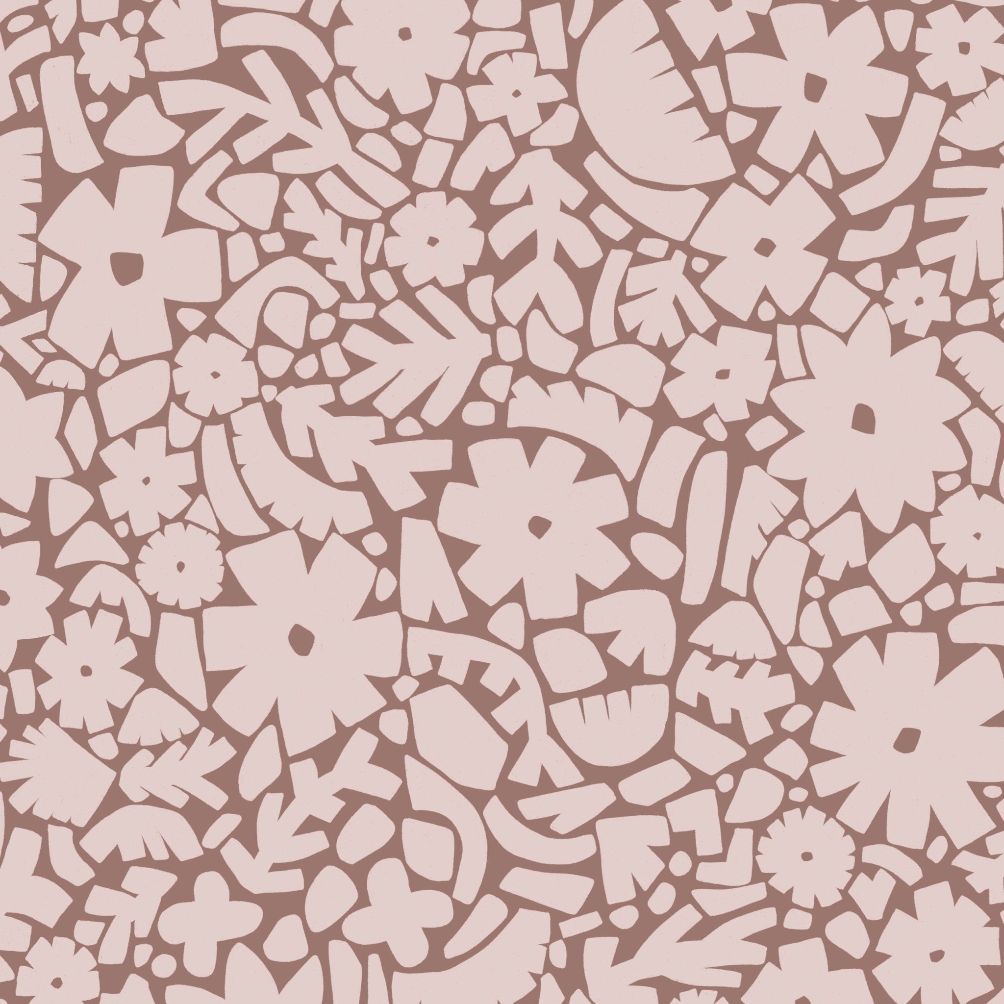 Behang Meet Me at the Wall -  Flowerfield Warm Taupe  - Naturel Noord