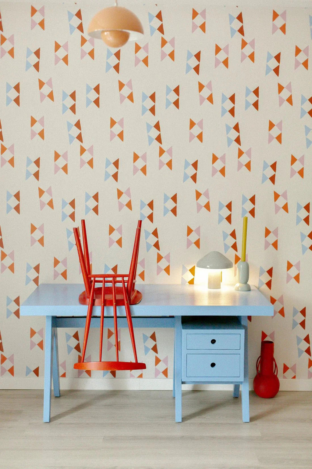 Behang Meet Me at the Wall - Wow Bow Uni - Carolien Baudoin