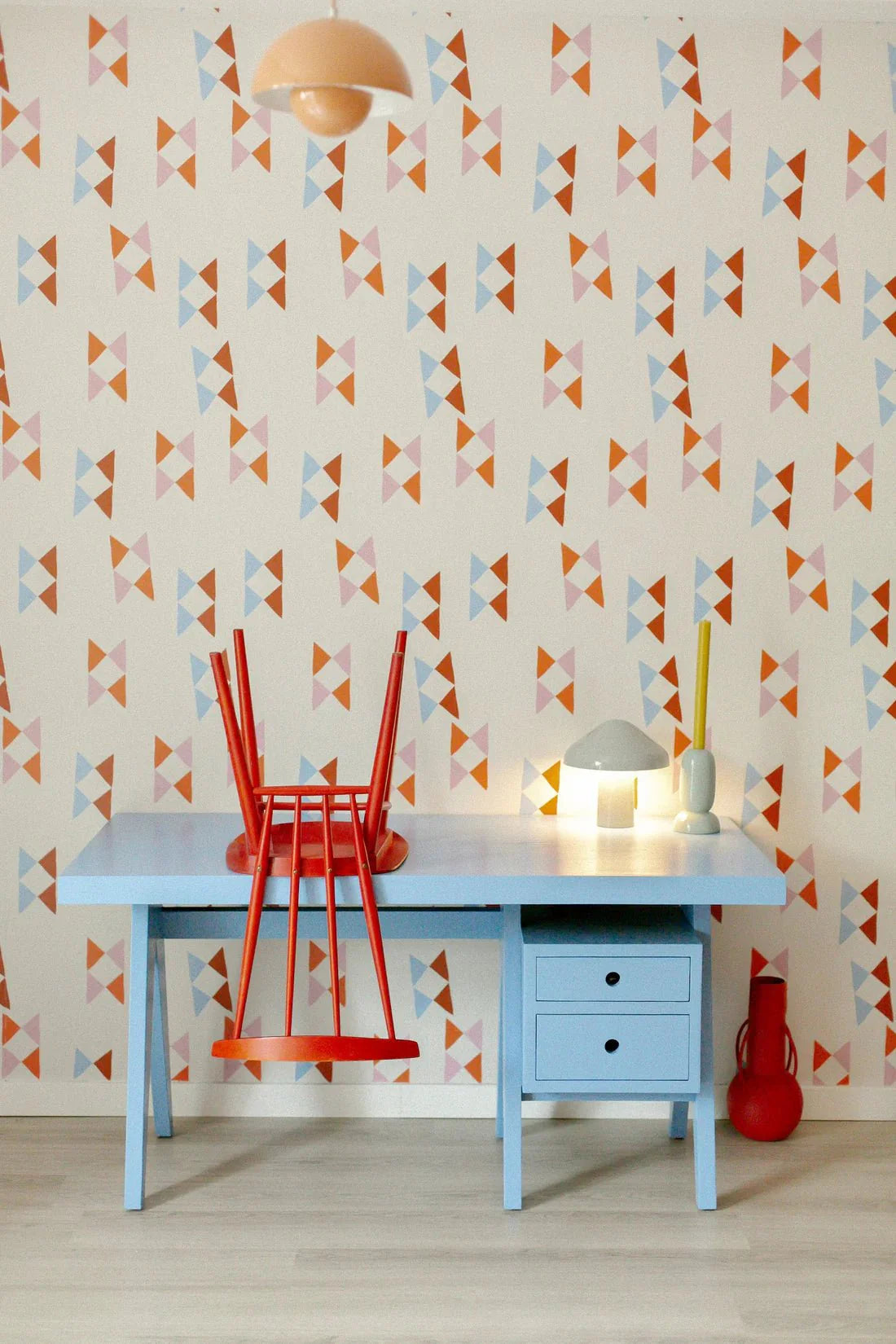 Behang Meet Me at the Wall - Wow Bow Uni - Carolien Baudoin