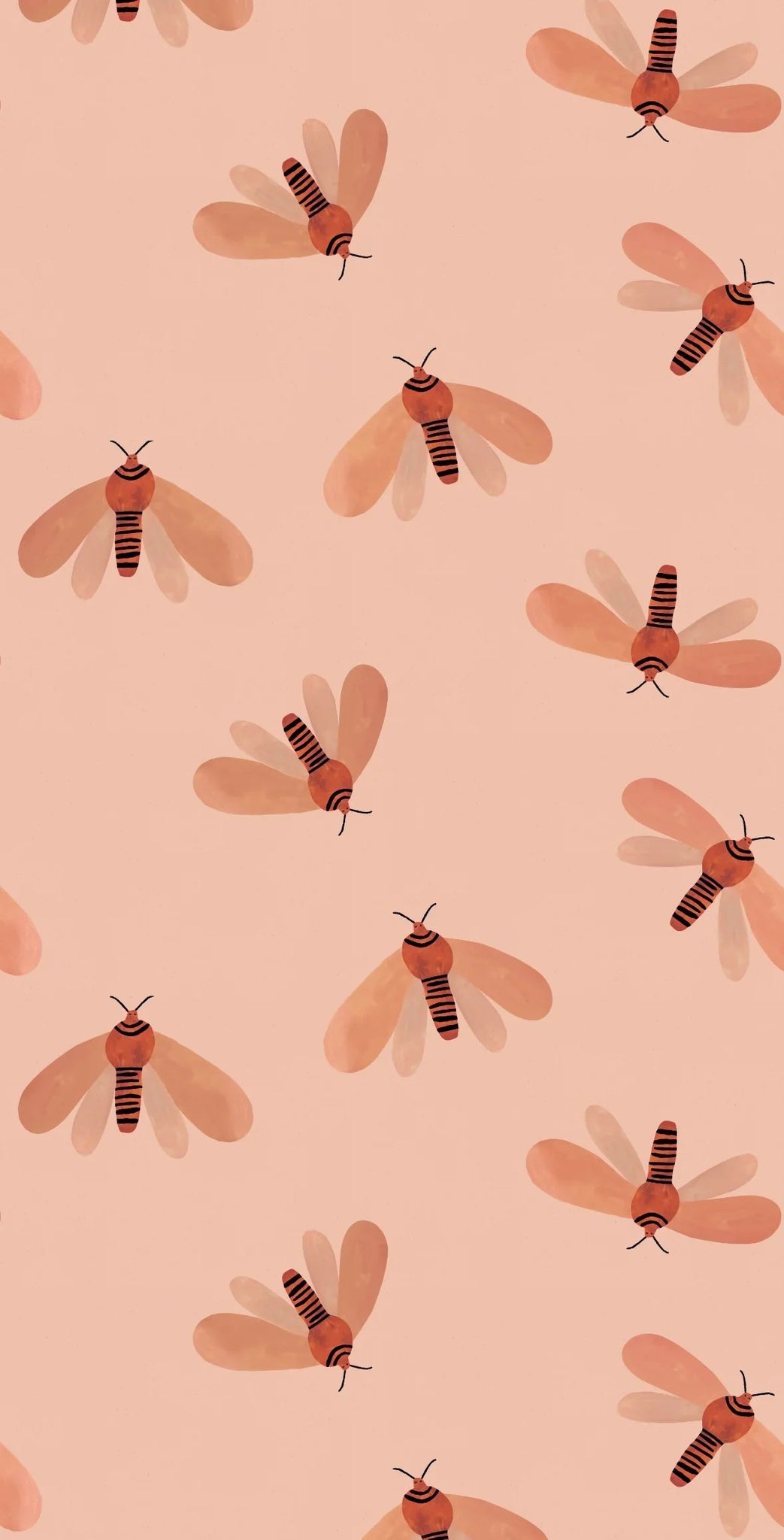 Behang Meet Me at the Wall - Moth Natural - Aniek Bartels