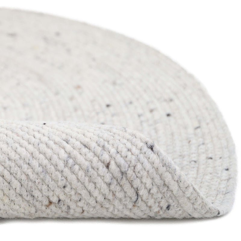 Rond vilten wollen vloerkleed NEETHU NATURAL S