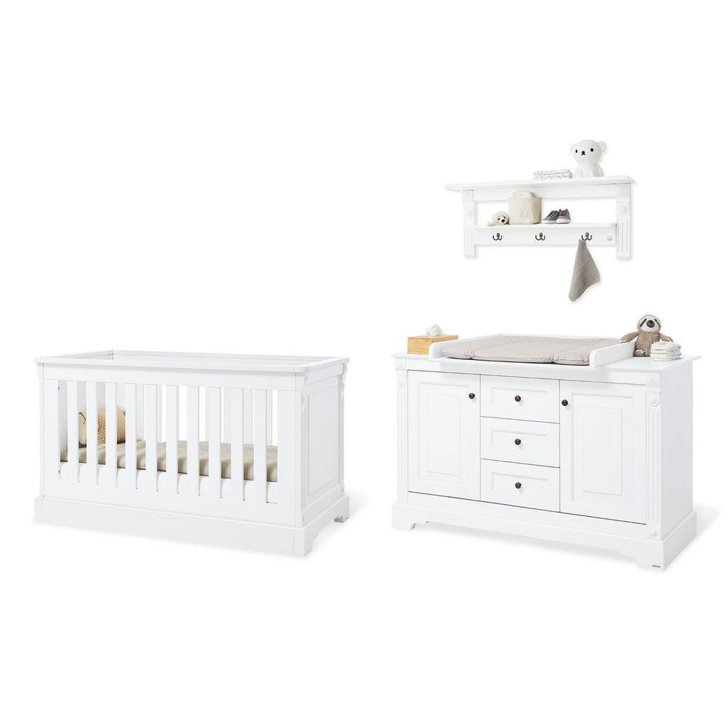 Kinderkamer meubelset 3 delig Emilia hout wit
